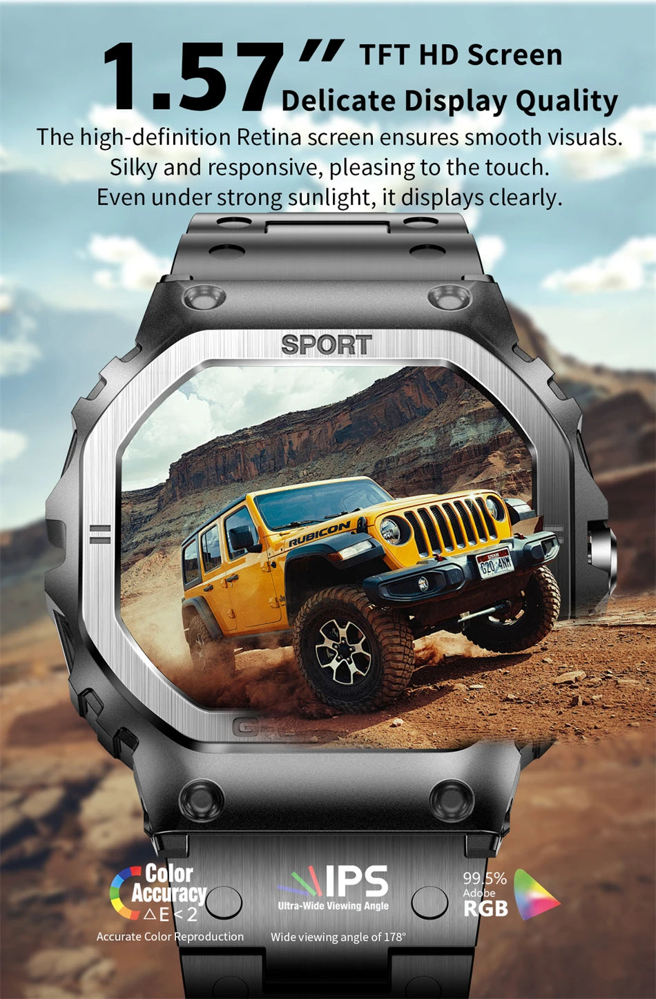 LIGE New Smart Watch Men 1.57-inch Anti-fall Waterproof Bluetooth Call Men Bracelet Health Monitor Music Control Smartwatch 2024