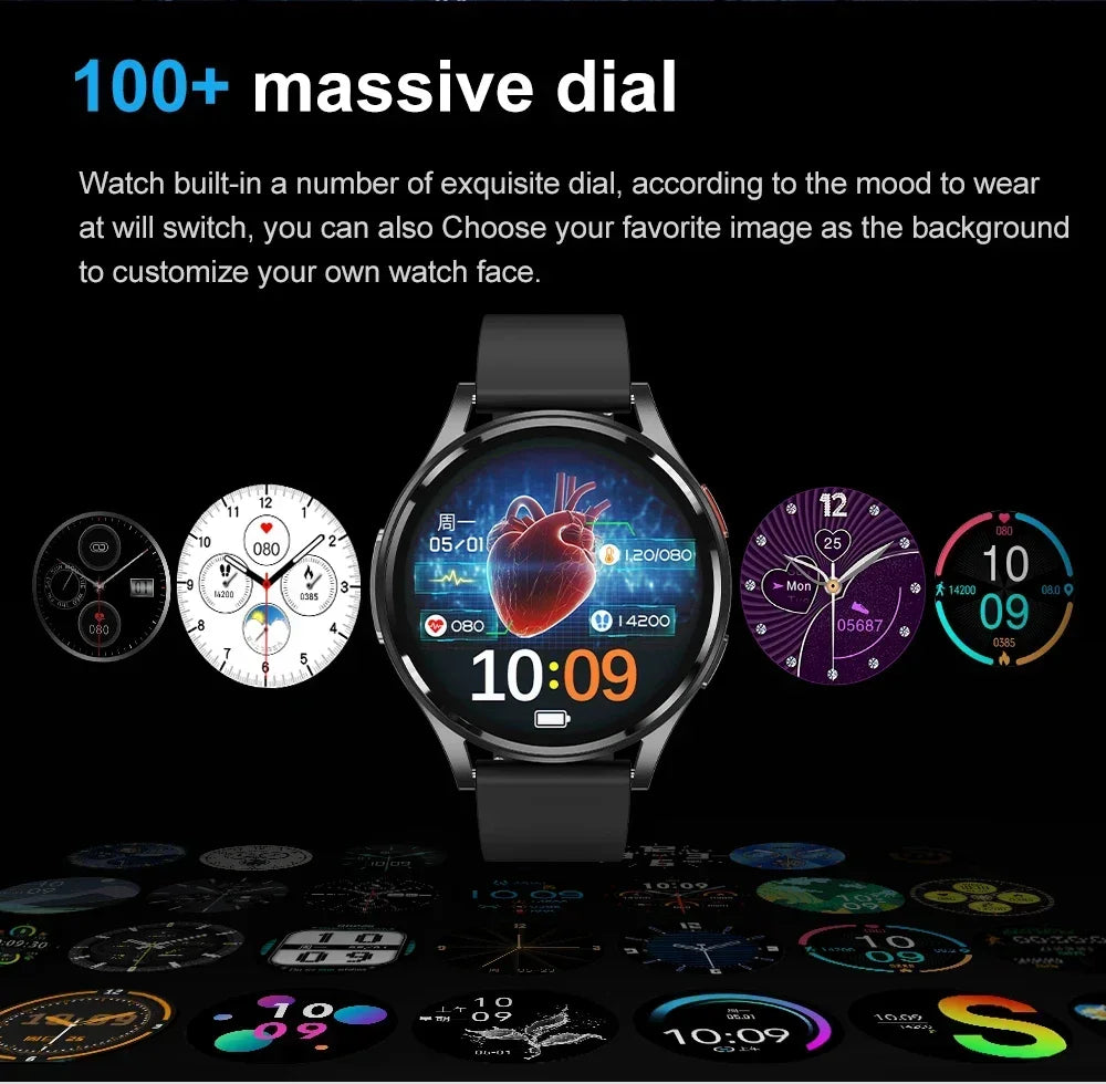 2024 Smart Wristband Blood Lipids Uric Acid Blood Glucose Smart Watch Men Bluetooth call ECG+PPG Fitness Tracker Smartwatch Men