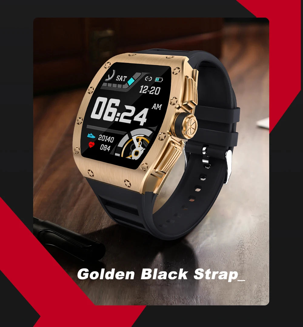 2024 New 1.3" Men Full Touch Screen Business Smart Watch Heartrate Monitoring Sports Fitness Tracker Music Waterproof Smartwatch