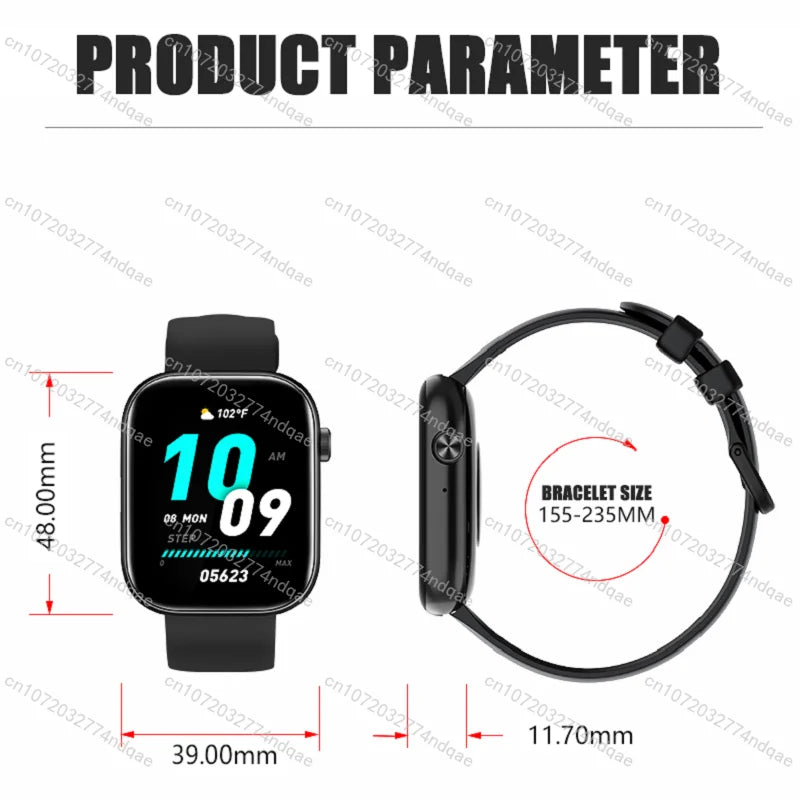 2.01" Smartwatches Bluetooth Calling Clock Waterproof Clock Digital Ladies Men New 2024 Smart Watch for Android and Apple S8