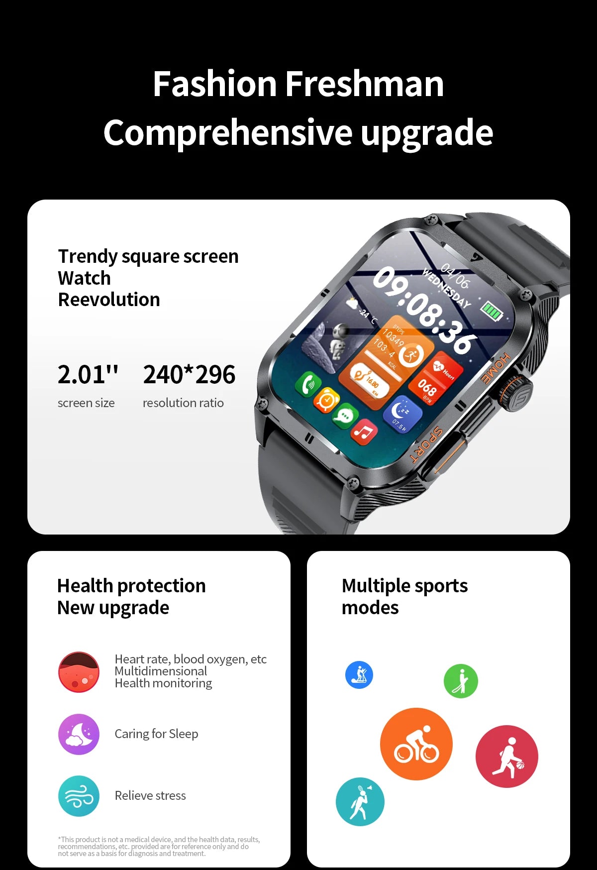 LIGE 2.01" Rugged Military Smart Watch Men For Xiaomi Android IOS Waterproof Sport Fitness Ai Voice New Smartwatch Outdoor 2024