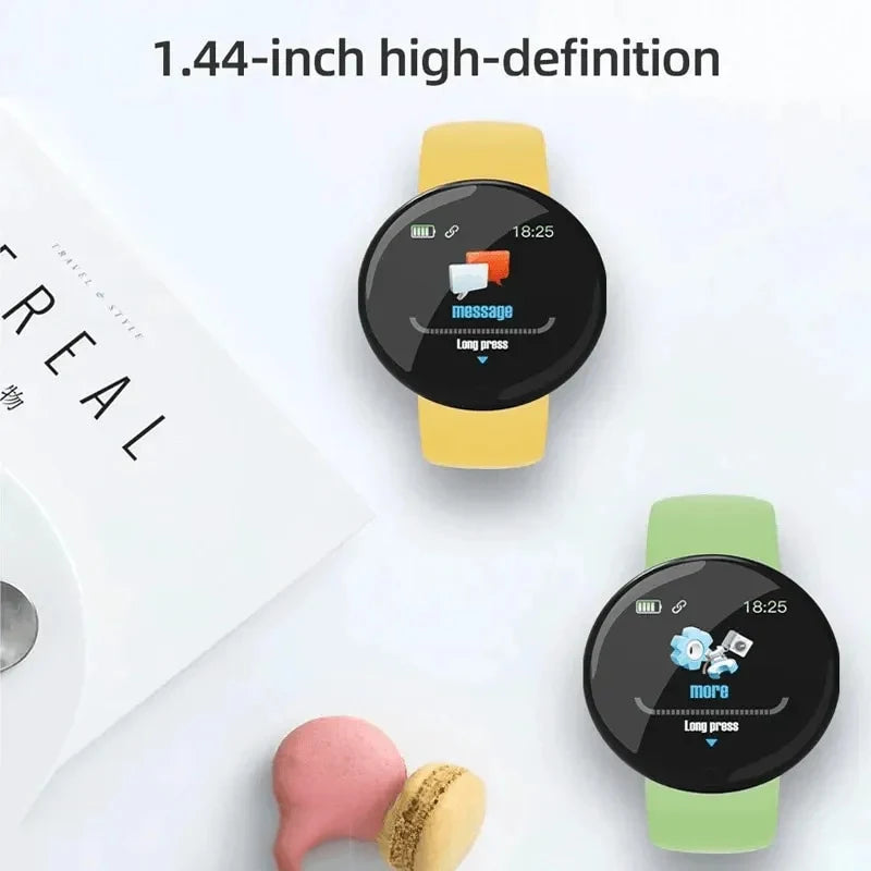 D18 Macaron Real Stepcount B41 Smart Watch Exercise Stepcount Connected Smartwatches For Men And Women Available Android Phone