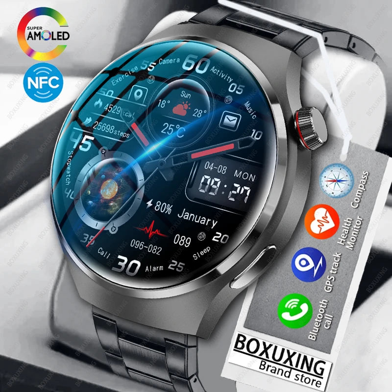 For HUAWEI Watch 4 Pro GPS NFC Smart Watch Men 1.53" AMOLED Screen Heart rate Bluetooth Call IP68 Waterproof Man Smartwatch 2024