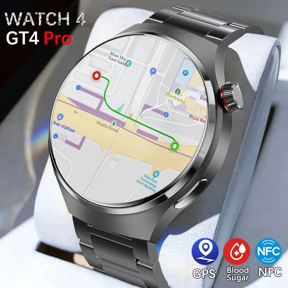 2024 New GPS track Smart Watch For Men 360*360 HD Screen Heart rate Bluetooth Call NFC IP68 Waterproof fitness sports Smartwatch