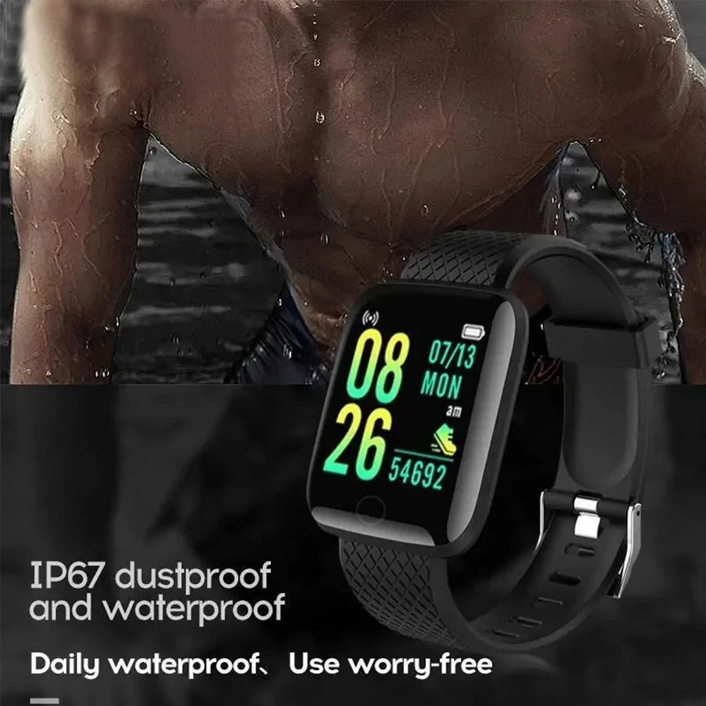 2024 NEW For Men Multifunction Smart Watch Kids Message Remind Music Control Sport Step Calories 116 Smartwatch Alarm Clock +box