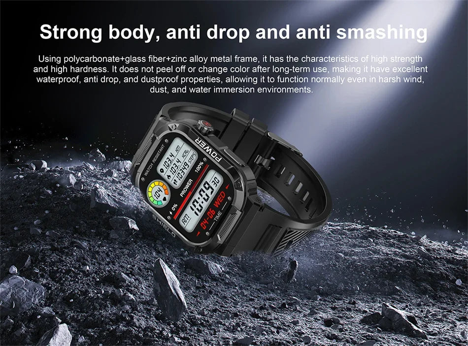 MAOYUAN 2024 New Smart Watch Men Outdoor Waterproof Anti Falling Anti Pressure Sport Fitness Bluetooth Call Smartwatch Women