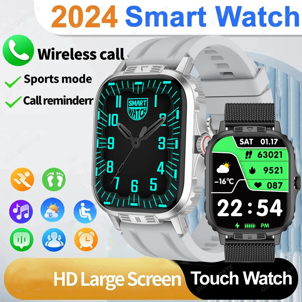 2024 New Smart Watch Bluetooth Call Heart Rate Calculator Smart Island Sport Blood Pressure Monitoring Smartwatchs For Men Women