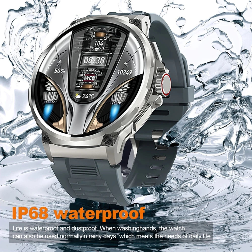 2024 New 710mAh Large Battery SmartWatch Men Health Monitoring IP68 Waterproof with 100+Sports Modes Bluetooth Call Smart Watch