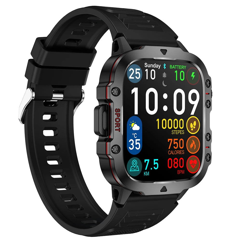 Smart Watch Men For Android IOS 3ATM Waterproof Outdoor Sport Fitness Tracker Heart Rate Monitor Bluetooth Call Smartwatch 2024