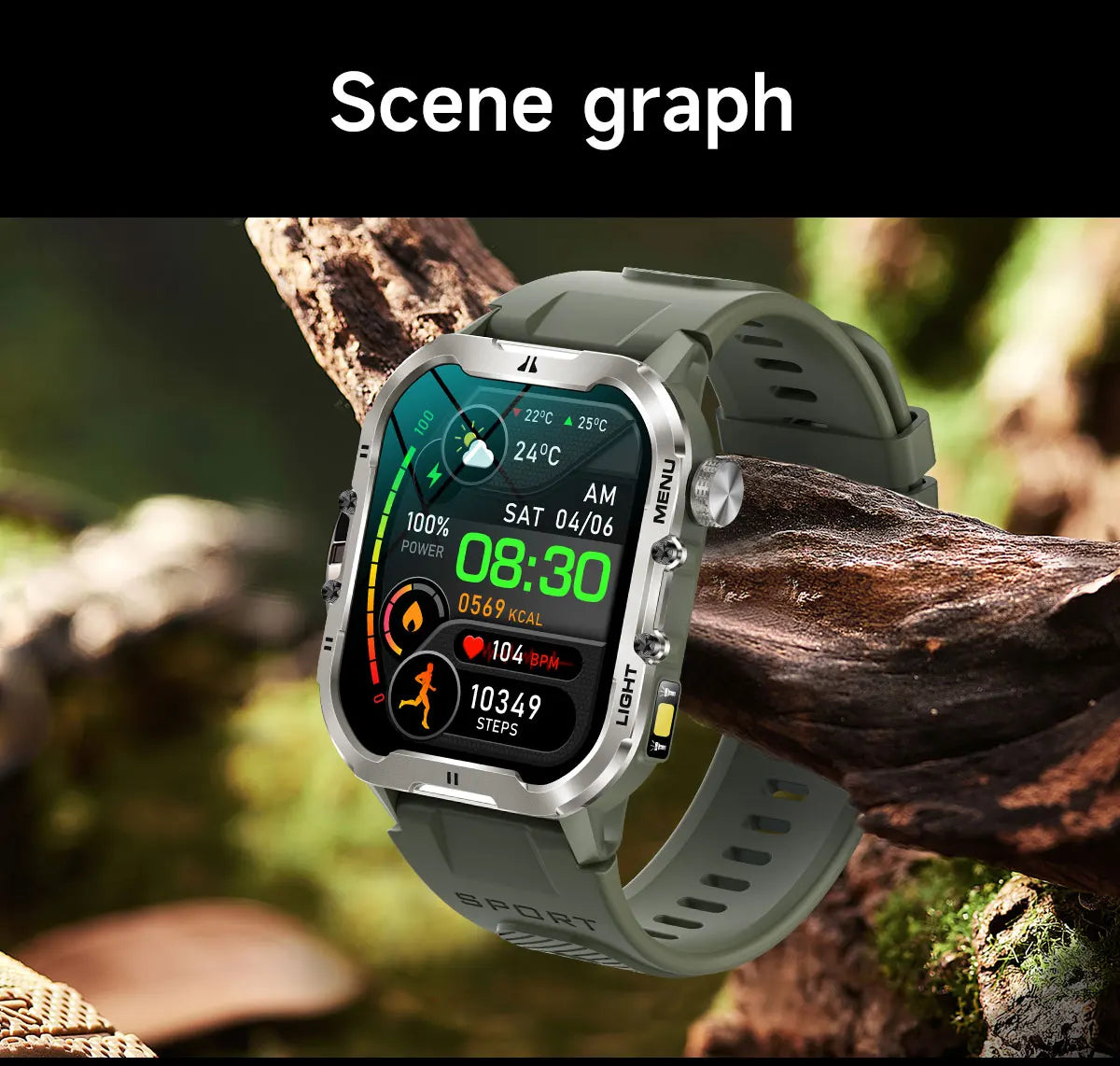 2024 New For Xiaomi Upgrade Sport smartwatch Men 370mAh Battery GPS Track Compass Altimeter Call Outdoors Waterproof Smart Watch