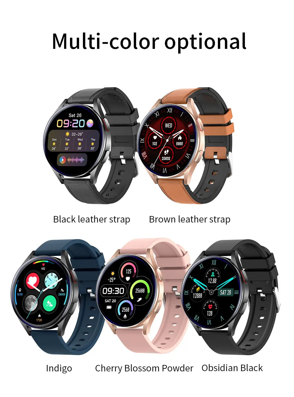 2024 New Smart Watch Men Women for Android IOS Heart Rate Blood Pressure Fitness Tracker Bluetooth Call Women Smartwatch Man