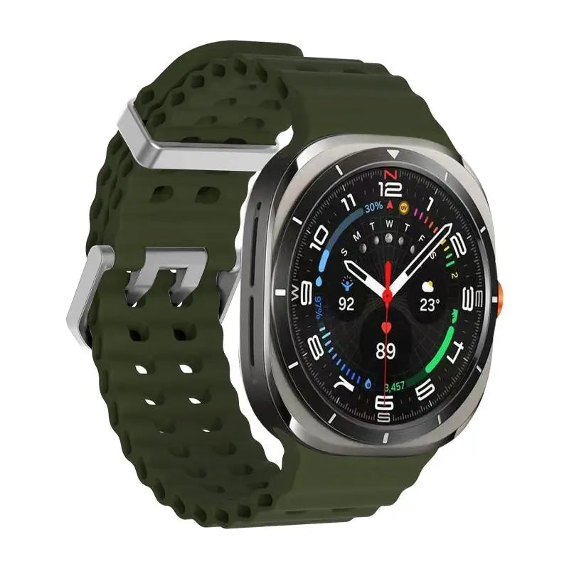 1:1 Marine Band For Samsung Galaxy Watch Ultra 47mm NO Gaps Sports Silicone Strap For Samsung Watch 7 Ultra 47mm Bracelet Correa