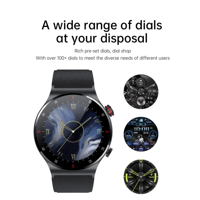 2024 New QW33 Bluetooth Call Smart Watches for Men Large HD Screen Step Counting Sports Fitness Tracker Waterproof Smartwatch