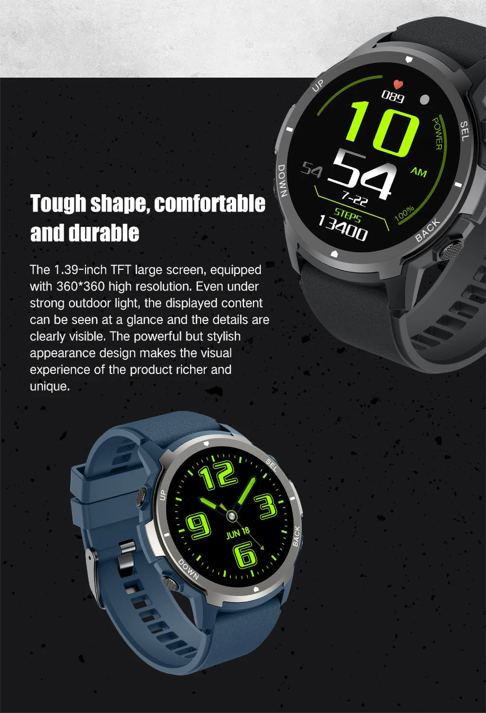 2024 Sports Smartwatch Fitness Tracker Multifunction Bluetooth Call 4 Buttons Waterproof Men Smart Watch Women