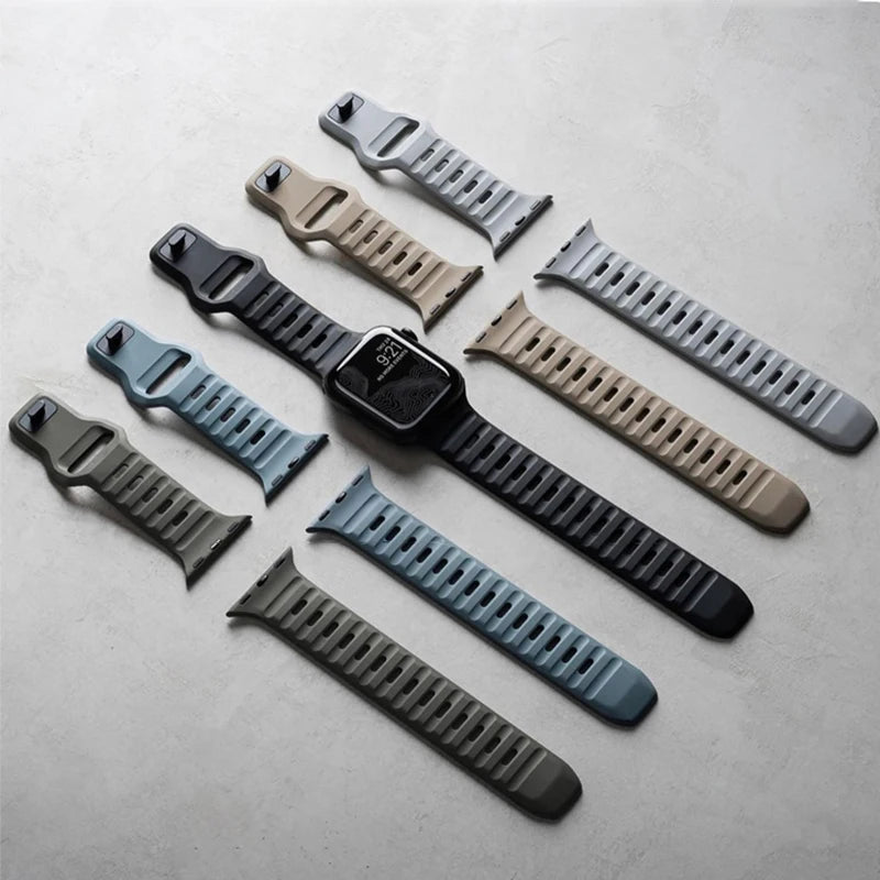 New Original Silicone Strap For Apple Watch Ultra 49mm Sports Bracelet iWatch Series 9 8 7 45mm 41mm 6 5 4 3 SE2 44mm 40mm Band