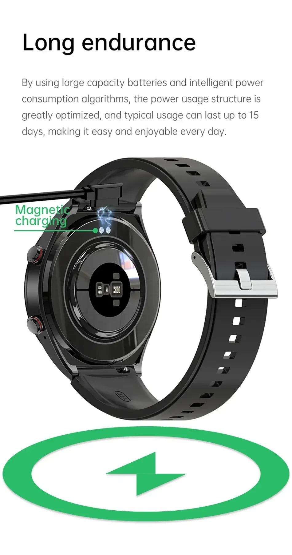 2024 Blood glucose Bluetooth Call Smart Watch Men Heart Rate Blood Oxygen Health Smartwatch Waterproof Sport Watch for Xiaomi