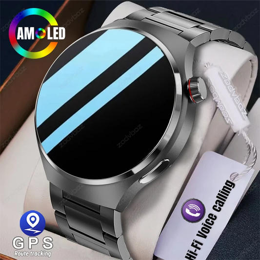 For Huawei GT4 PRO Smart Watch Men AMOLED HD Screen Sport Watches Bluetooth Call GPS Tracker Blood Sugar NFC Smartwatch 2024 New