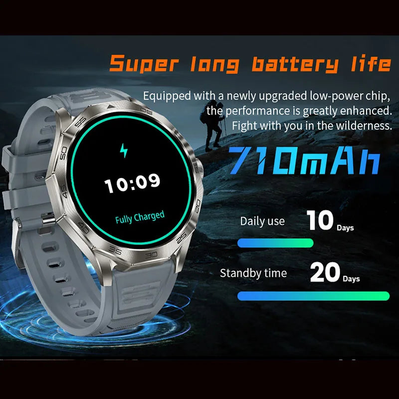 2024 New HD Large Screen Smart Watch Men 710MAH Battery Health Monitoring Watch Sports Mode Track lP67 Waterproof Smartwatch