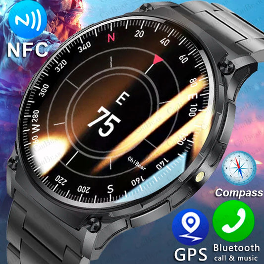 2024 New Compass GPS NFC Smart Watch Men Women HD Screen Heart rate Bluetooth Call IP68 Waterproof Man Smartwatch For HUAWEI GT5