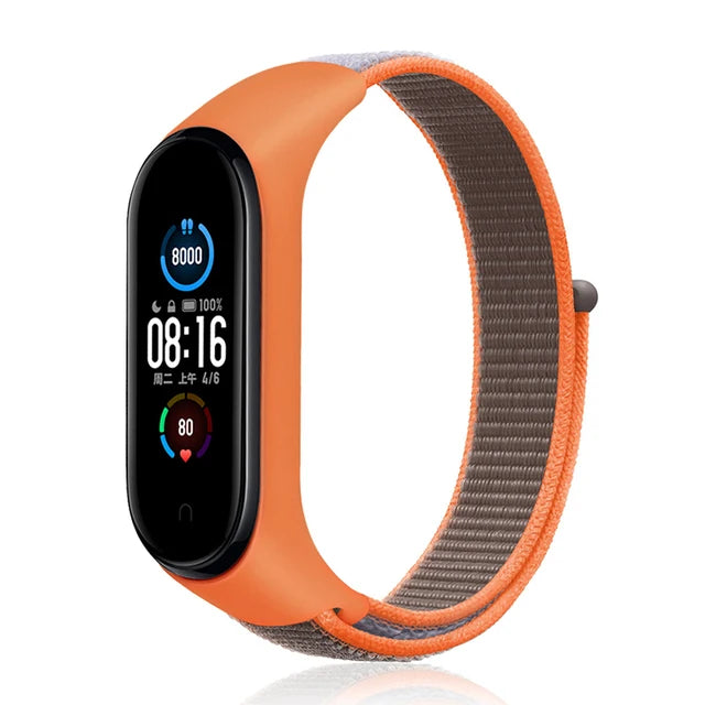 Suitable for Mi Band 3 4 5 Nylon Sports Band Wrist Strap Mi Band 3 4 5 Wrist Strap Suitable for Wrist Strap Wrist Strap