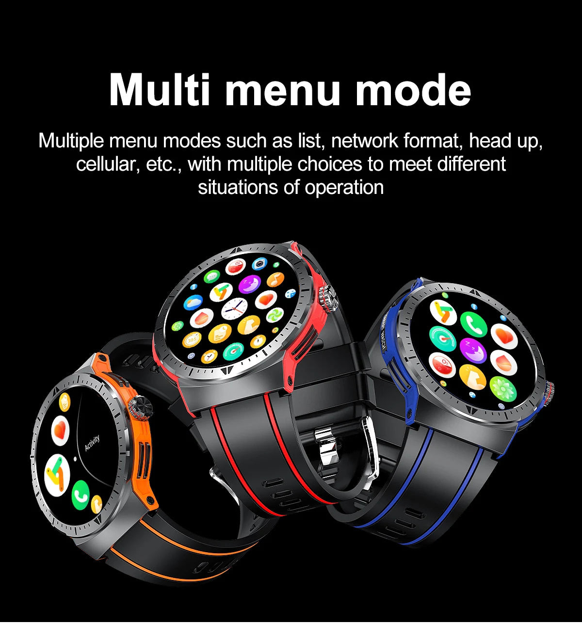 HK52 Smart Watch Amoled Large Screen Men Outdoor Sport BT Call AI Voice Heart Rate Fitness Tracker Bracelets Smartwatch New 2024