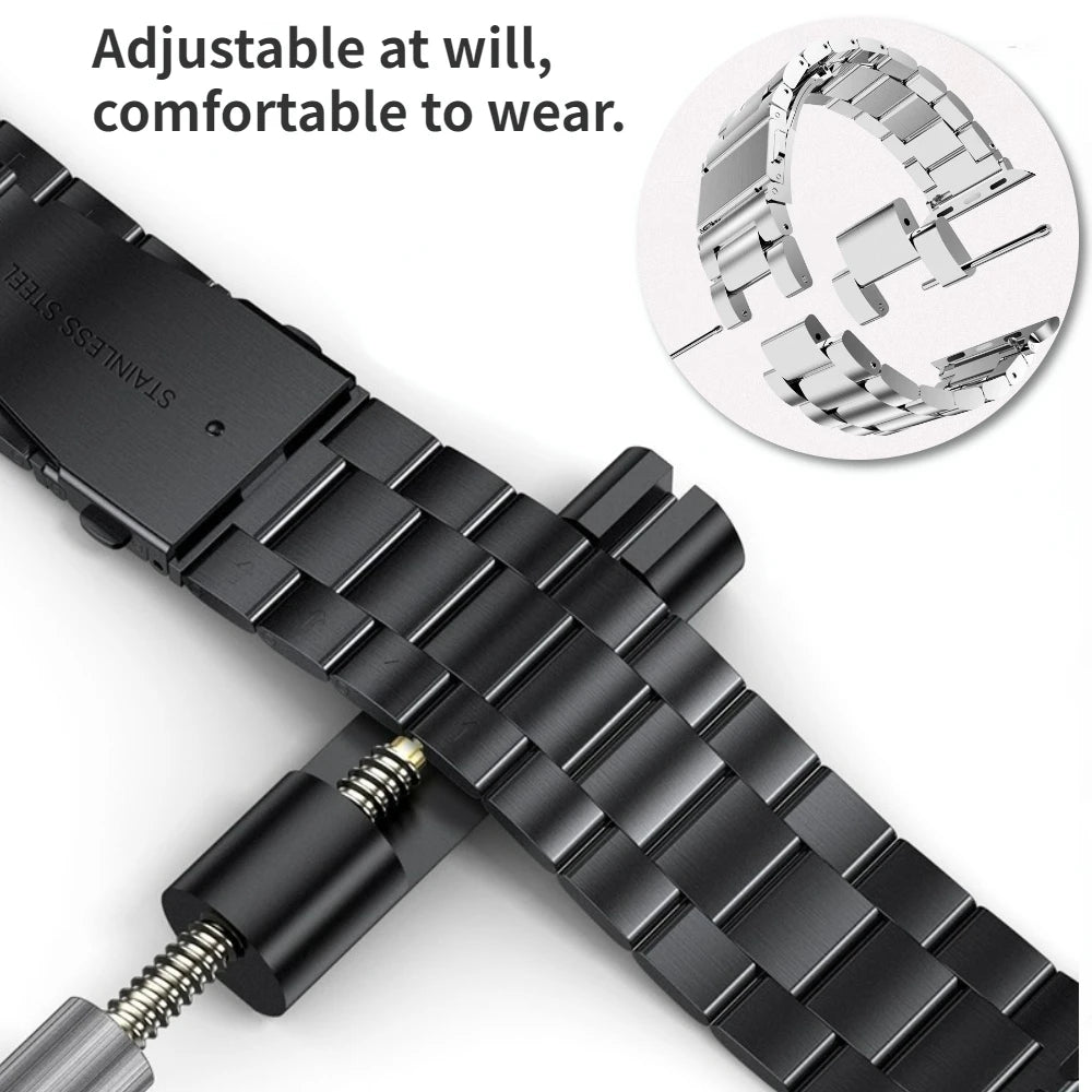 New Metal Strap for Apple Watch band 49mm 45mm 41mm 44mm 40mm 42 38mm Stainless steel Bracelet iWatch 7 6 5 4 3 SE 8 Ultra Strap