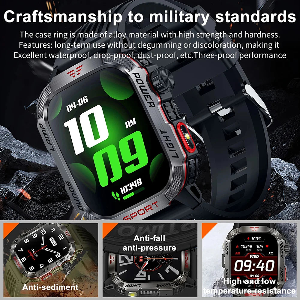 Smart Watch Men For Android IOS Heart Rate Sleep Monitoring IP68 Waterproof Outdoor Sports Fitness Ai Voice SmartWatch 2024 New