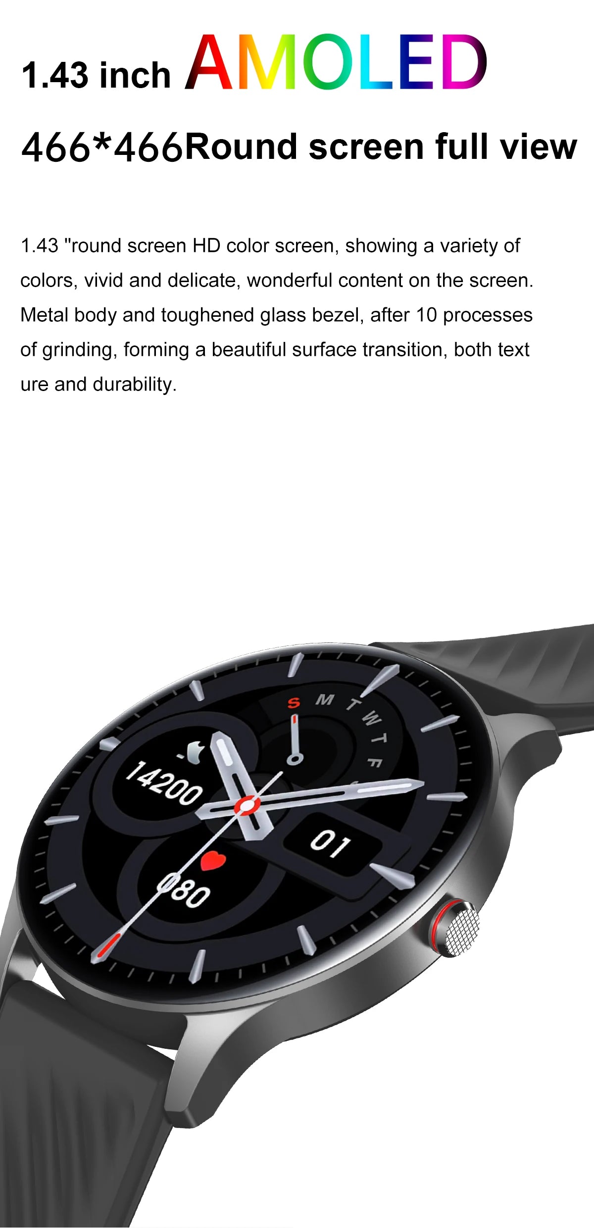 2024 New Noninvasive Blood Sugar Smart Watch Men ECG PPG Body Pressure Healthy Waterproof Smartwatch 466*466 AMOLED Men Watches