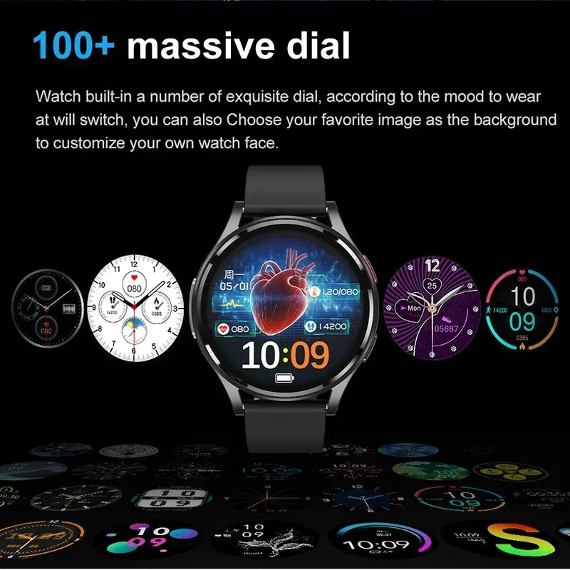 2024 Smart Wristband Blood Lipids Uric Acid Blood Glucose Smart Watch Men Bluetooth call ECG+PPG Fitness Tracker Smartwatch Men