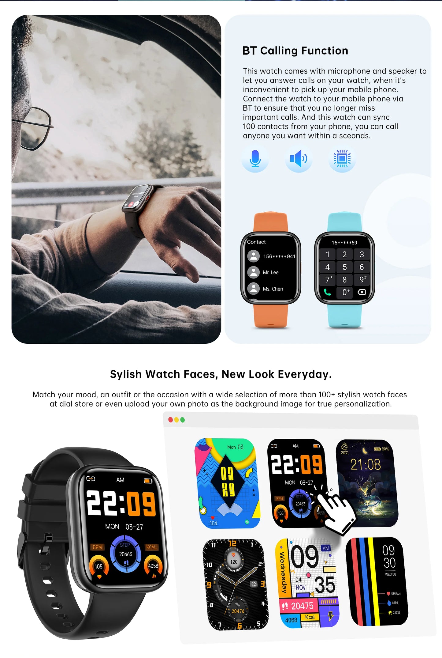 LIGE Original Smart Watch Men Women NFC Smart Bracelet Sport Fitness Waterproof 1.91 inch Men Smartwatch For XIAOMI Android IOS