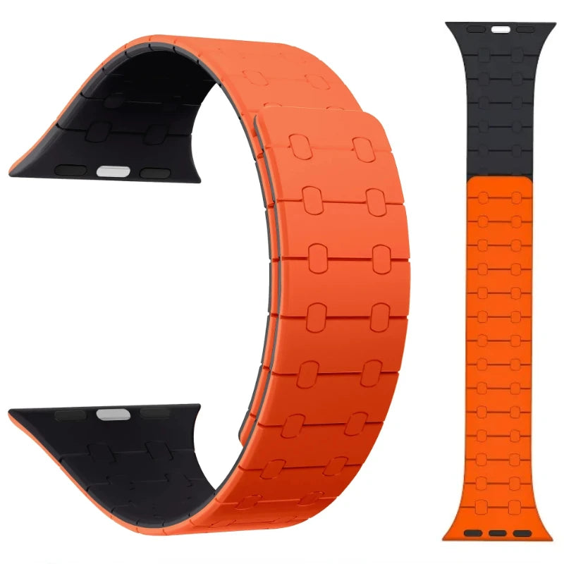 Silicone strap For Apple watch 9 8 7 45mm 41mm Ultra 2 49mm Replacing magnetic wristbands For iwatch 6 5 4 3 SE 2 44mm 40mm 42mm