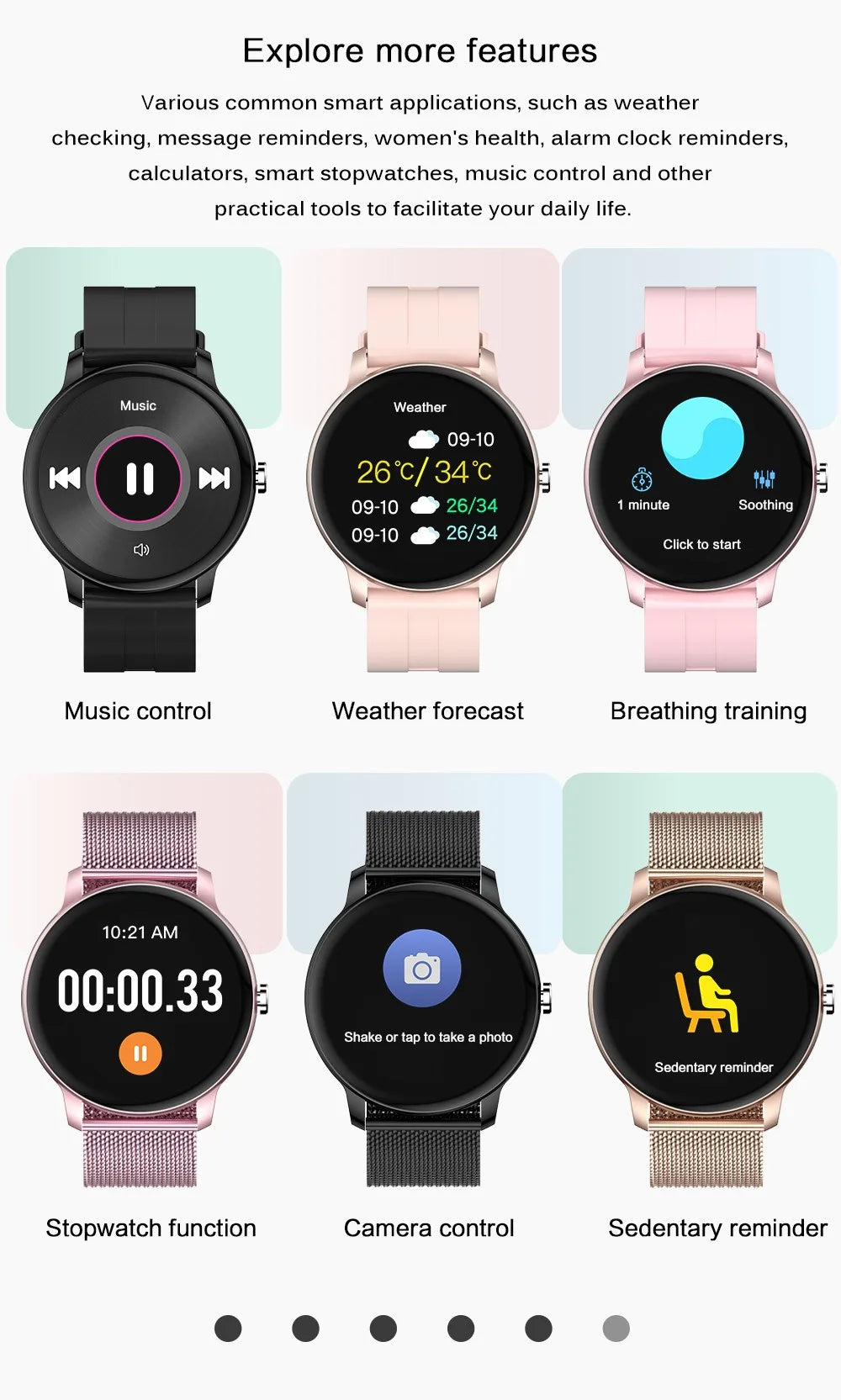 2024 New Smart Watch Bluetooth Talk Round Smarthwhatch Men Women Multi-functional Sports Smart Wearable Fitness electronic Clock