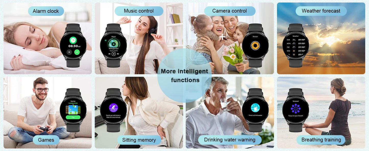 New 2024 Blackview X20 Smart Watch 1.43” HD AMOLED Display Bluetooth Calls Smartwatch for Men Women Health and Fitness Tracking