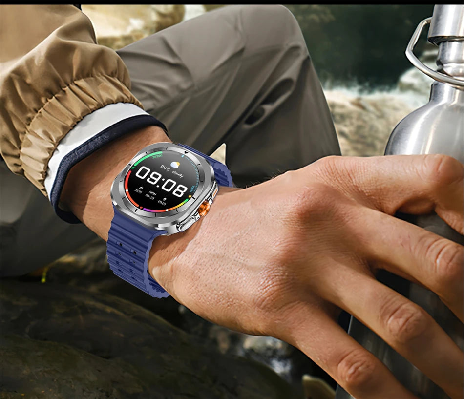 2024 For Samsung Galaxy Watch7 Ultra Smart Watch Men 1.46"HD Screen Compass Outdoor Sports Waterproof Bluetooth Call Smartwatch