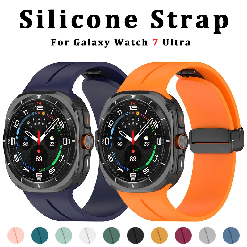 Silicone Strap for Samsung Galaxy Watch 7 Ultra 47mm Replacement Sport Bracelet For Galaxy Watch Ultra 47mm Band Accessorie