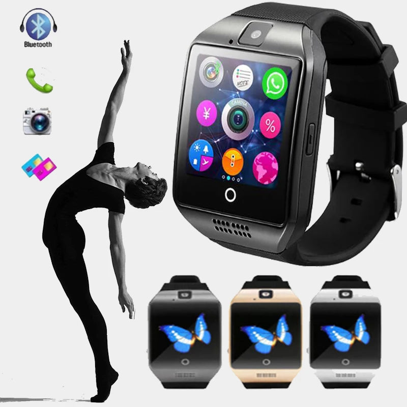 Reloj Q18 Bluetooth Camera Smart Watch 2024 With Touch Screen Support TF Sim Card Smartwatch Android Men Women Wearable Watch