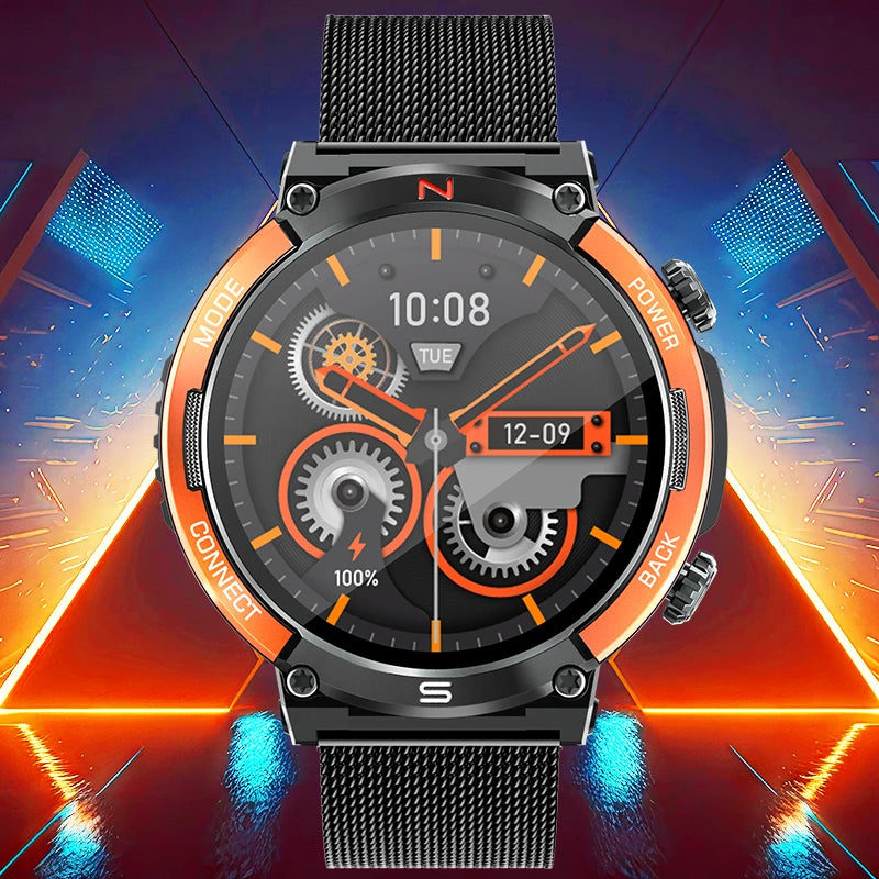 LIGE 2024 Men Smart Watch with Compass Smartwatch I68 Waterproof Bluetooth Call Fitness Watches Outdoor Sport Digital Wristwatch