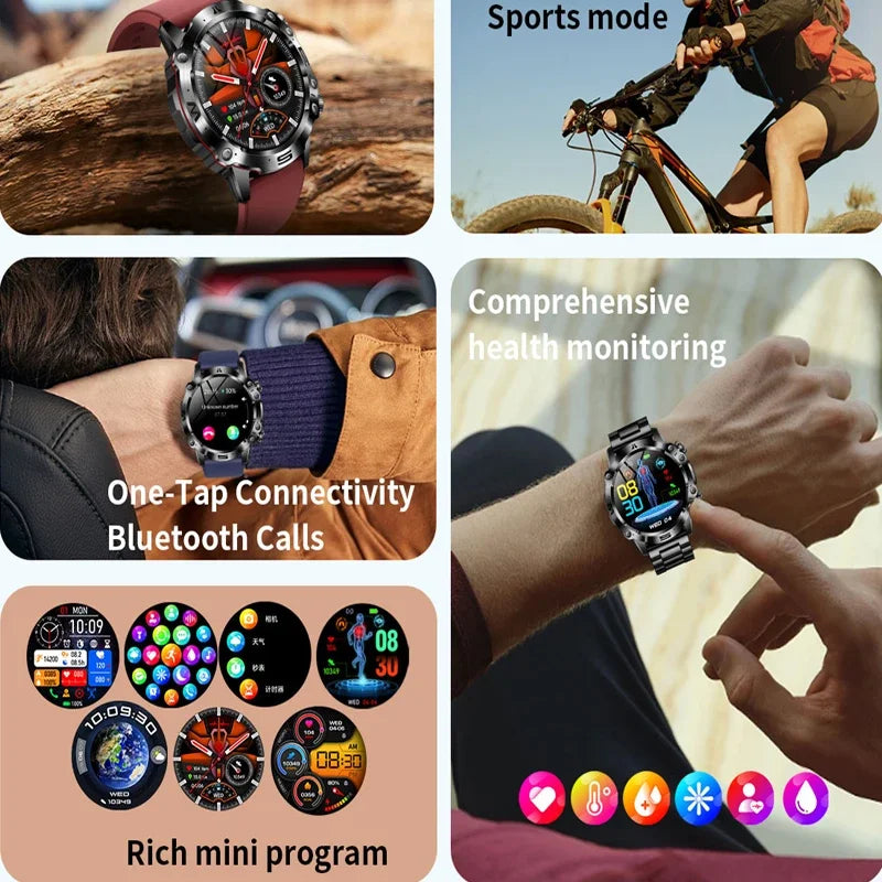 ET482 ECG Smart Watch Men Health Monitoring IP68 Waterproof Smartwatch Women Fitness Tracker Voice Assistant Bracelet 2024