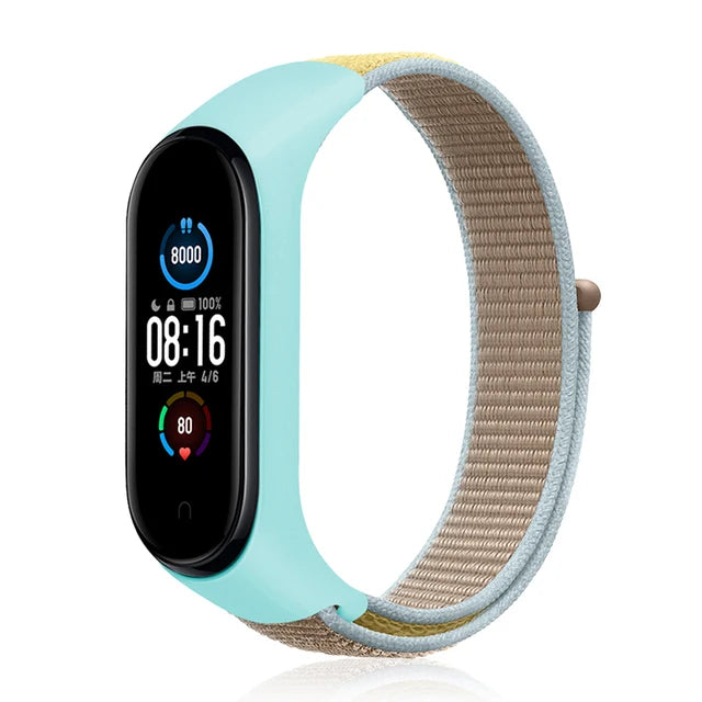 Suitable for Mi Band 3 4 5 Nylon Sports Band Wrist Strap Mi Band 3 4 5 Wrist Strap Suitable for Wrist Strap Wrist Strap