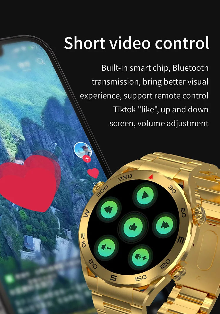 New  smartwatch Bluetooth call Information push Men smartwatch Heart rate health monitoring Sports step recording watch 2024