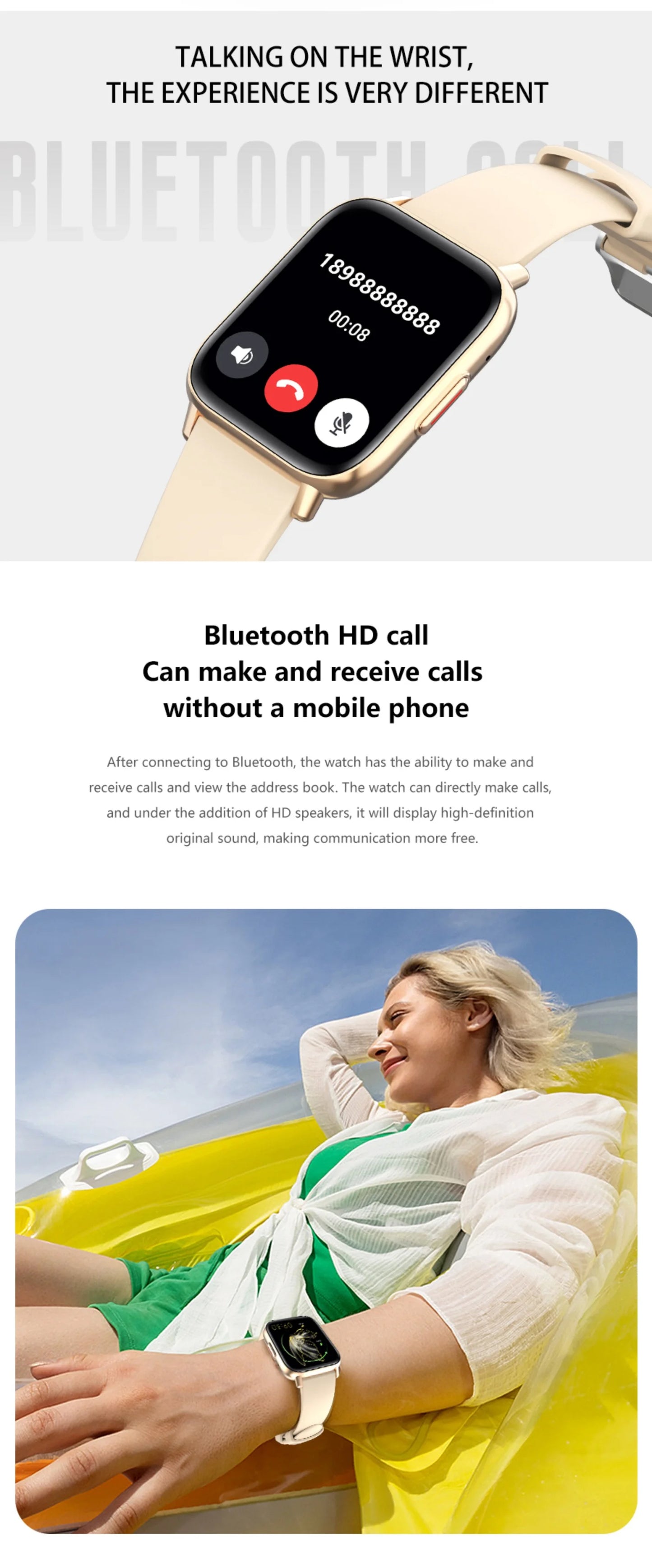 2024 New For Huawei Xiaomi Men Women Smartwatch Bluetooth Call Heart rate Temperature Sports Track IP67 Waterproof Smartwatch