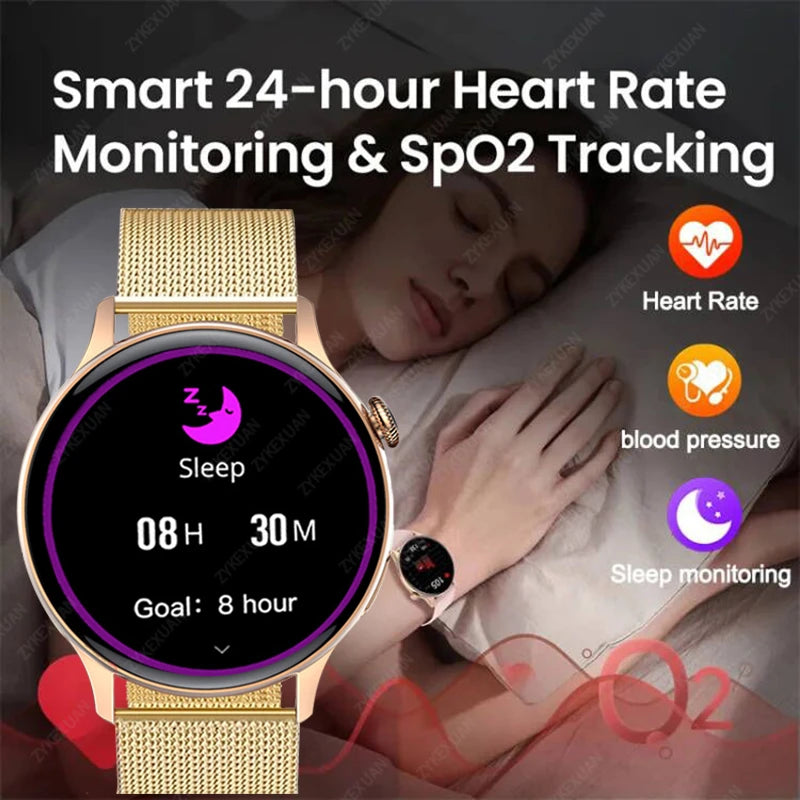 2024 Smartwatch Women 466*466 AMOLED 1.43" HD Screen Always Display Time Bluetooth Call IP68 Waterproof Sports Smart Watch Men