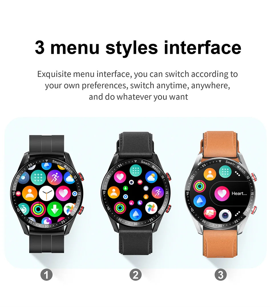 2024 New Fashion Sport Smart Watch Always Display The Time Fitness Tracker Bluetooth Call Smartwatch Men For Android IOS Watch