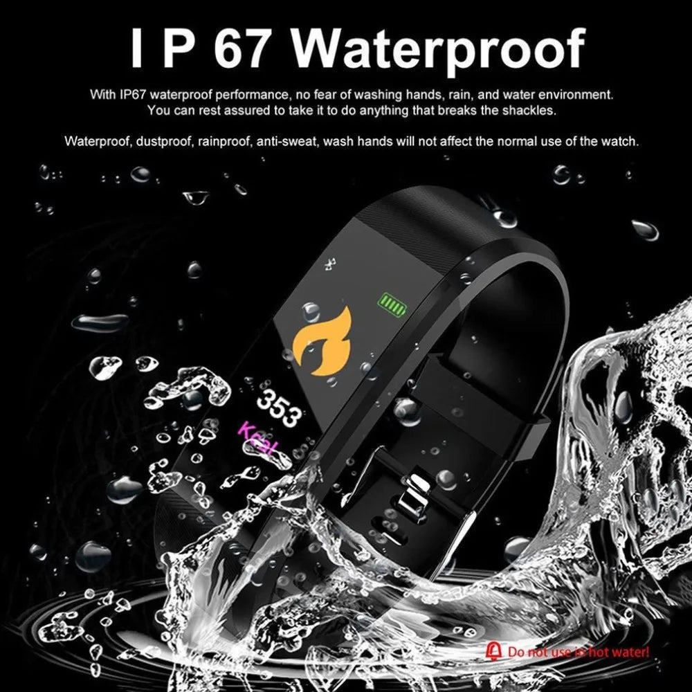 115plus Fit pro Smartwatch Sport Waterproof Smart Watch Men Wowen Fitness Bracelet Heart Rate Blood Pressure Clock Pedometer