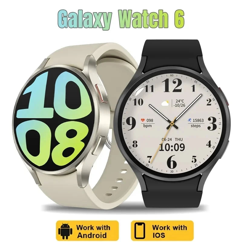 2024 New For Samsung Galaxy Watch 6 Classic Smart Watch Men Women Custom Dial HD AMOLED Voice Call NFC GPS Tracker Sport Watches