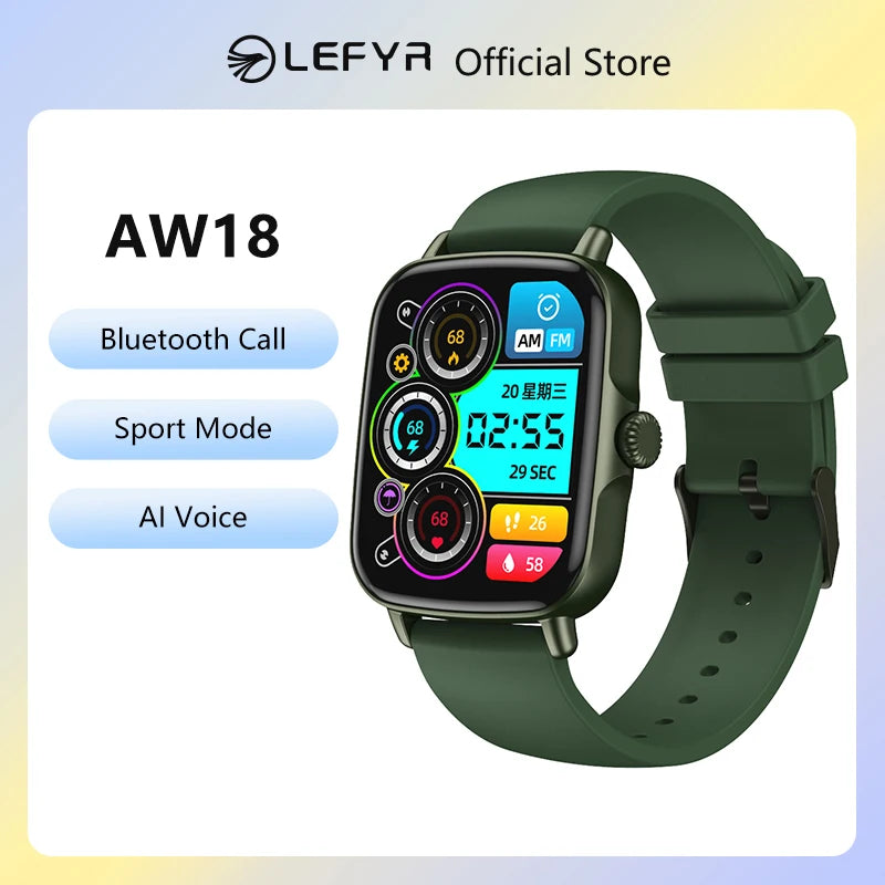 LEFYR AW18 Women Smartwatch Smart Watch Connect Man 2024 Connected Watch Copy Brand Fitness Bluetooth Call AI Voice Custom Dial