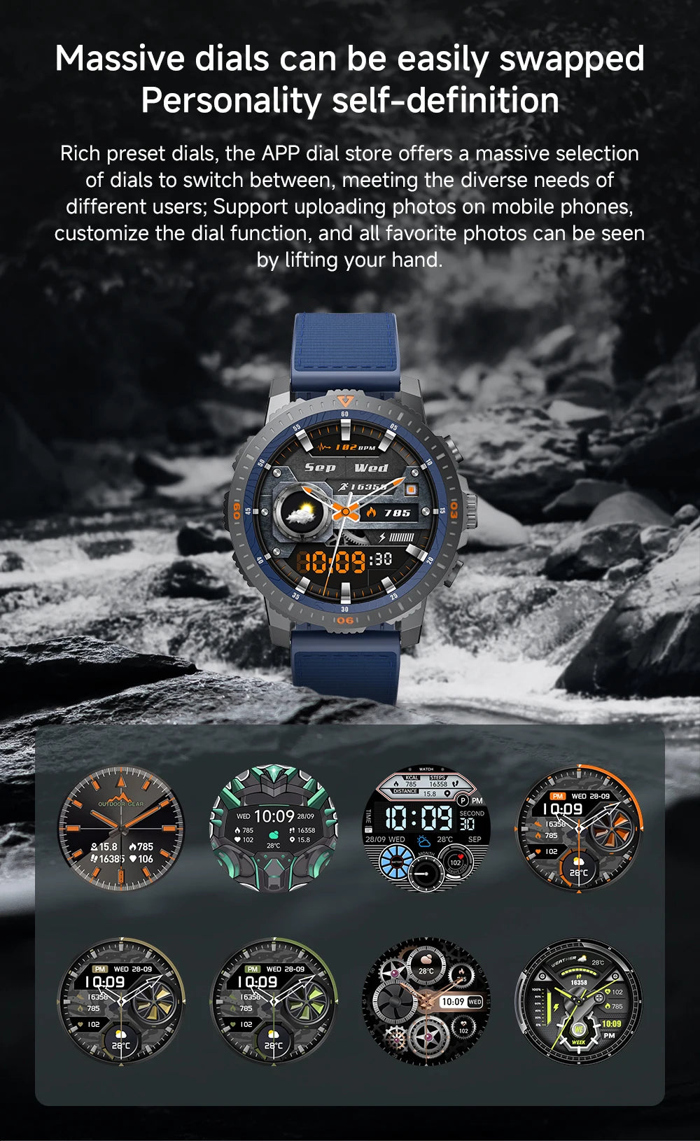 2024 New For Huawei Sports Smart Watch Men Bluetooth Call Heart Rate Compass IP68 Waterproof 100+ Sports Modes AMOLED Smartwatch