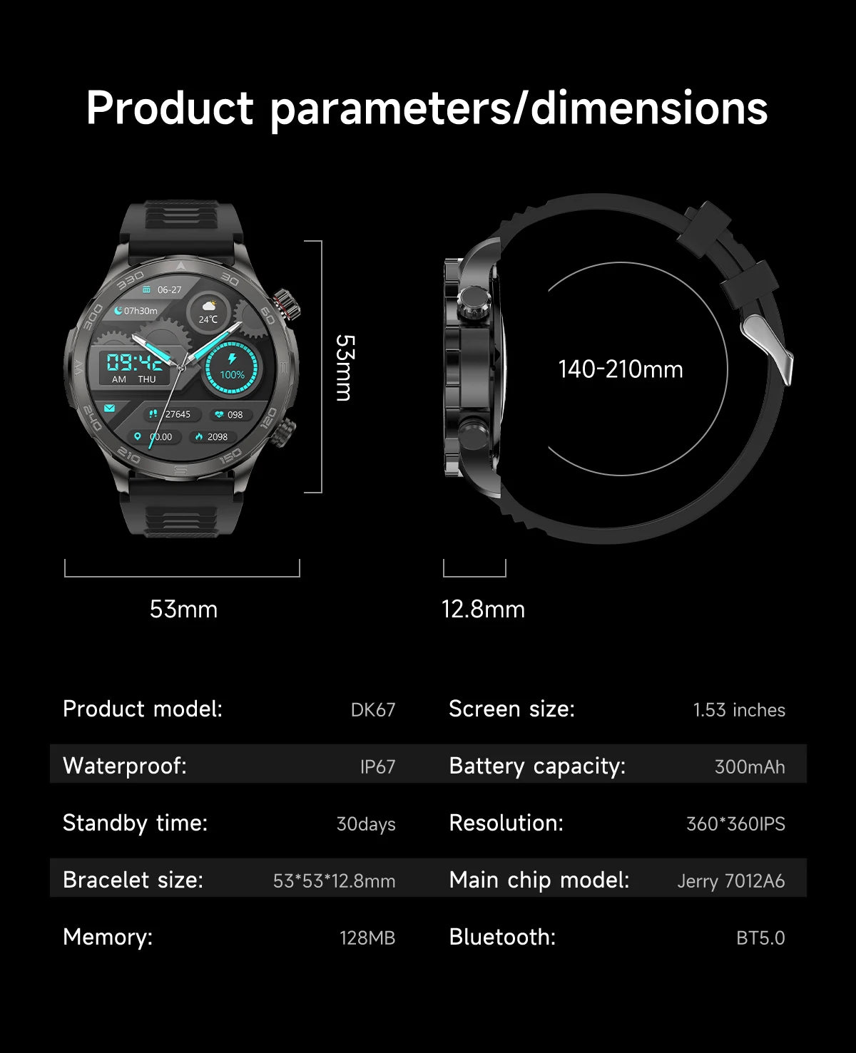 2024 New For Huawei Xiaomi Smart Watch Men AMOLED HD Screen NFC GPS Motion Trail Health Check Bluetooth Call Compass Smartwatch