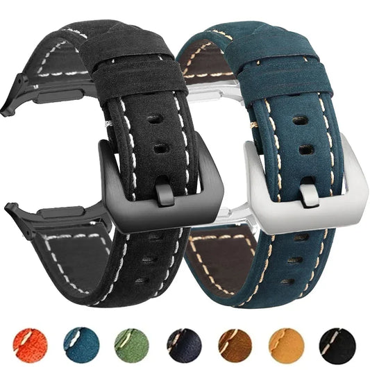 No Gaps Leather Strap for Samsung Galaxy Watch 7 Ultra 47mm Bracelet Wristband for Galaxy Watch Ultra Band Replacement Correa