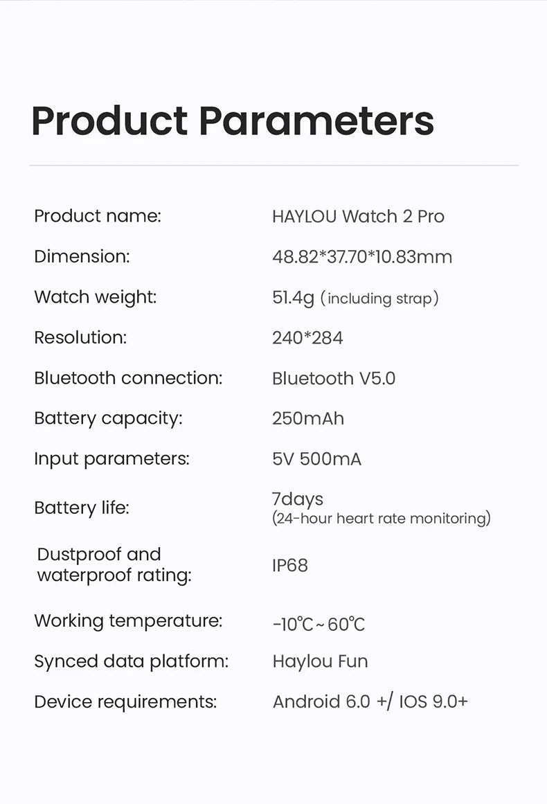 HAYLOU Watch 2 Pro (LS02 Pro) Smartwatch 1.85inch Large Display 100 Workout Modes Smart Watch for Men Heart Rate Monitoring